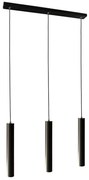 Lampadario Design Tubix nero paralume nero 3x GU10 NOVECENTO