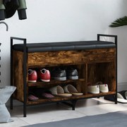 Panca porta scarpe rovere fumo 85,5x32x57,5 cm