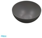 Lavabo D'Appoggio In Ceramica Finitura Cenere Opaco Da Diam.40 cm