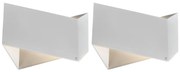 Set di 2 lampade da parete di design bianche - Fold