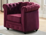Poltrona CHESTERFIELD in velluto Porpora
