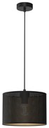 Lampadario a sospensione con filo LOFT SHADE 1xE27/60W/230V diametro 25 cm nero/oro