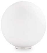 Lampada Da Scrivania-Ufficio Moderna Mapa Vetro Bianco 1 Luce E27 D30Cm