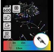Aigostar - Catena LED natalizia da esterno 600xLED/8 funzioni 18m IP44 multicolore