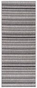 Tappeto Flatweave Stripes geometrico grigio / argento, L 200 x L 80 cm