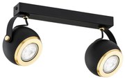 Argon 7039 - Luce Spot KOS PLUS 2xGU10/5W/230V nero/oro