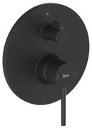 Rubinetto per doccia getto laminare cristallino ad incasso monocomando TAYRONA nero opaco HUBER