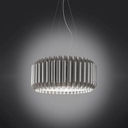 Lampadario Moderno 5 Luci Louise In Polilux Silver Made In Italy