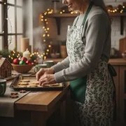 Grembiule con tasca agrifoglio