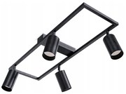 Faretto 4xGU10/30W/230V nero