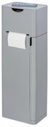 WENKO 24213100 - Scopino per WC IMON 20x58,5 cm grigio