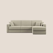 Best Divano letto angolare con penisola in tessuto smacchiabile QuickClean T08 panna