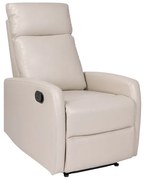 Poltrona relax manuale reclinabile in ecopelle BEIGE
