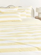 Copripiumino reversibile in cotone a righe Lorena