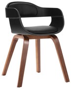Sedia Da Pranzo İn Legno Piegato E Similpelle /