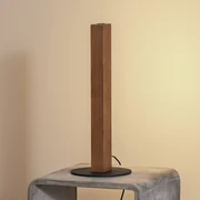 TK Lighting Lampada da tavolo in legno LED Teo, pino, 42 cm, touch dimmer