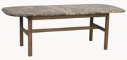 Tavolino ovale in marmo e legno di quercia Hammond