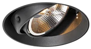 Faretto da incasso moderno nero GU10 AR111 rotondo senza cornice - Oneon