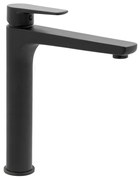 Miscelatore lavabo alto H 28 cm nero opaco in ottone Erika