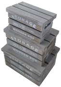 CLARA - set di 3 cassette in legno