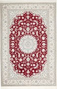Nain Tappeto persiano 150 x 230 Rosso (Iran) Annodato A Mano