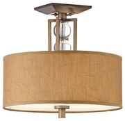 Lampadario Contemporaneo Celestial Legno Bronzo Cambridge Tessuto 3 Luci E27