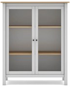 Vetrina in legno di pino bianco/naturale 90x110 cm Misti - Marckeric