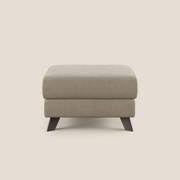 Moon Pouf contenitore e piedini alti in tessuto morbido impermeabile T02 beige