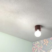 Plafoniera moderna alluminio Corten - BOW E27 lampadina a vista 12x9 cm