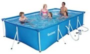 Piscina steel pro rettangolare telaio portante cm.400x211x81h. -kg.34,0 -lt.5.700 -filtro cartuccia (art.56424) 1 pezzi Bestway