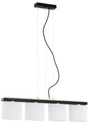 Argon 1814 - Lampadario a sospensione con filo CANOA 4xE27/15W/230V nero