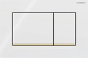 Geberit 115.883.KK.1 - Placca di comando Sigma30 24,6x16,4 cm bianca/dorata