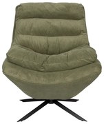 Poltrona in velluto verde Vince - Dutchbone