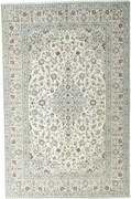 Kashan Tappeto 200x310 Beige (Iran) Annodato A Mano
