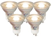 Set di 5 lampadine LED GU10 COB 5W 450LM 3000K