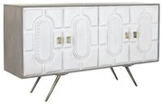 Credenza DKD Home Decor Grigio Dorato Metallo Bianco Legno di mango (152 x 43 x 84 cm)