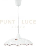 Lampadario a sospensione victoria bianca 1 luce attacco e27 42x42x1...