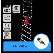 Aigostar - decorazione natalizia LED da esterno 304xLED/3,6W/230V/8 funzioni 3m IP44 bianco freddo