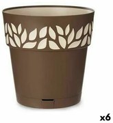 Vaso Autoirrigante Stefanplast Cloe Marrone Plastica 29 x 29 x 29 cm (6 Unità)