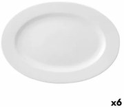 Piatto da pranzo Ariane Prime Ovale Bianco Ceramica 32 x 25 cm (6 Unità)