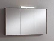 Pensile con luce Akira rovere scuro L 120 x H 70 x P 15.5 cm
