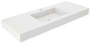 Mobile bagno sospeso con lavabo L 120 x H 34 x P 45 cm neve per vasca centrale Element
