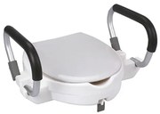 Rialzo wc regolabile con maniglioni antiscivolo e copriwc universale