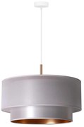 Duolla - Lampadario a sospensione con filo NANTES 1xE27/15W/230V diametro 45 cm argento/rame
