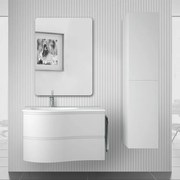 Mobile bagno sospeso 90 cm  Melody bianco opaco con vasca decentrata