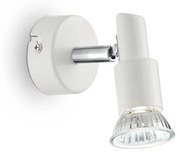 Applique Contemporanea Slem Metallo Bianco 1 Luce Gu10 10W 3000K Luce Calda