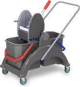 Carrello per pulizia in polipropilene APEX doppio secchio con strizzatore 25 L