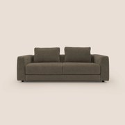 Freia Divano letto minimal materasso h15 cm con morbidi schienali in tessuto impermeabile T14 marrone