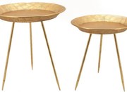 Vaso decorativo CIRCOLAREGAMBE in resina giallo / dorato H 67 cm