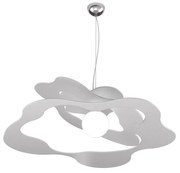 Sospensione Moderna Ripples Metallo Grigio 1 Luce E27 D.70Cm